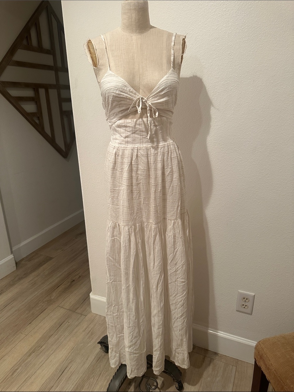 L*space Cream Maxi Tie-Front Sundress - Picture 9 of 11